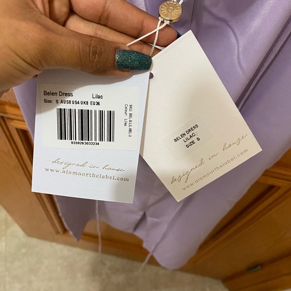 Lilac Satin Dress - Picture 4 of 7